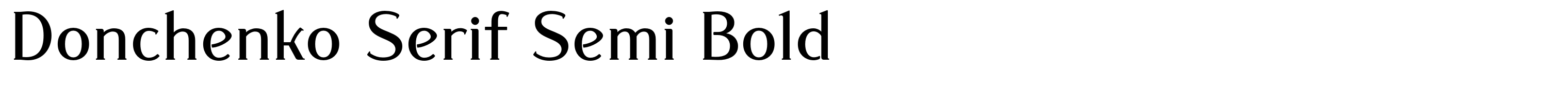 Donchenko Serif Semi Bold